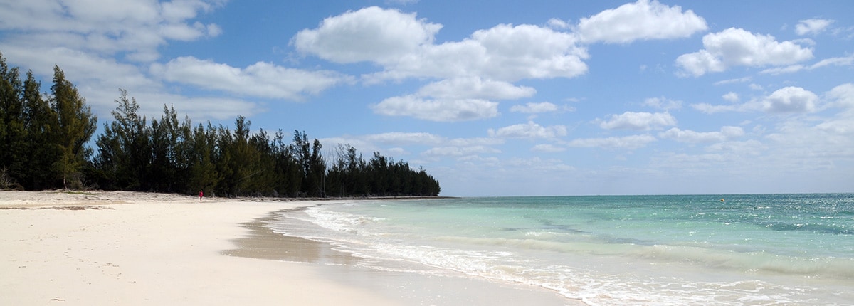 white sand beach in freeport bahamas
