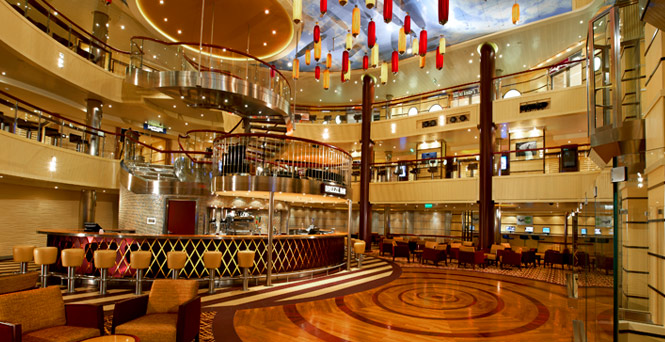 Carnival Breeze’s atrium is the heart of a ship with plenty of heart.