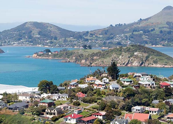 Harbour view of Dunedin (Port Chalmers), New Zealand