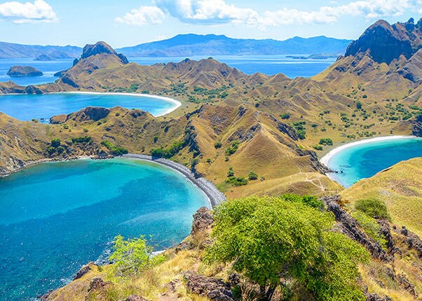 Aerial view of Komodo Island, Indonesia