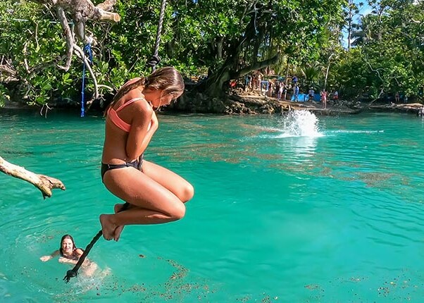Blue Lagoon swimming hole in Port Vila, Vanuatu