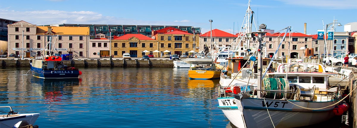 Harbourside in Hobart, Tasmania