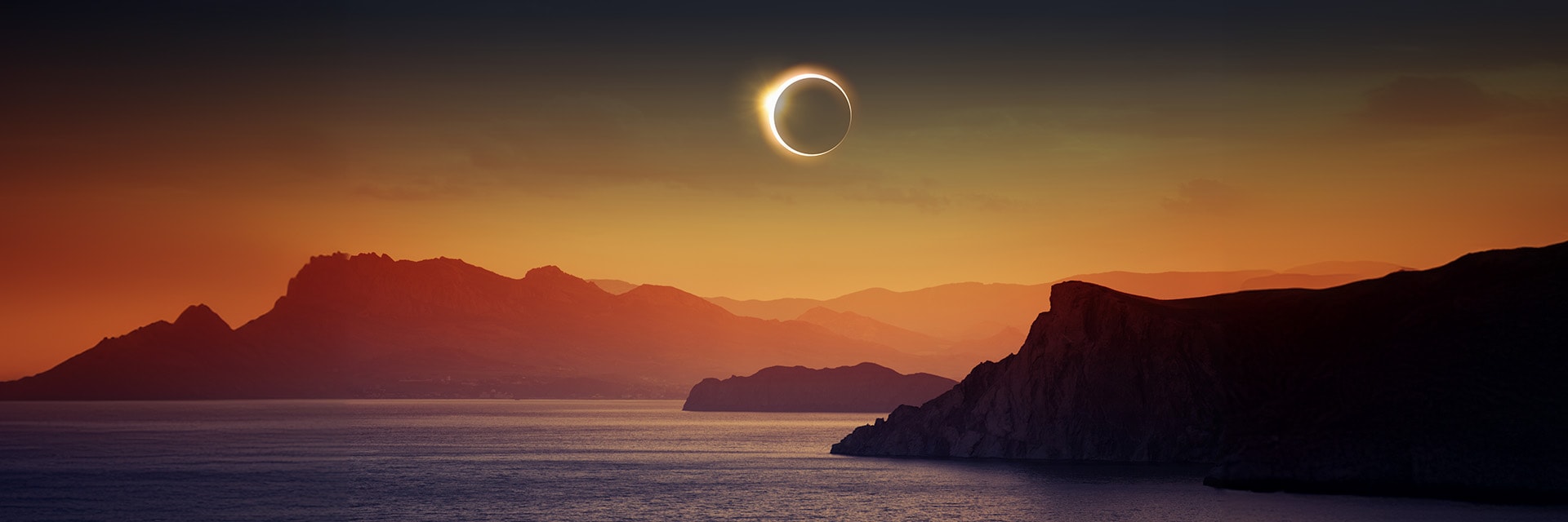 a solar eclipse in the sky