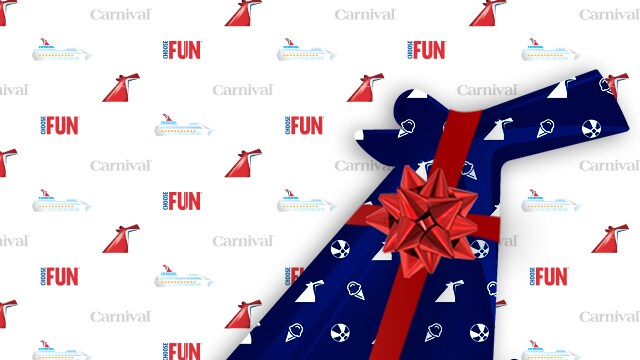 carnival ship funnel in wrapping paper