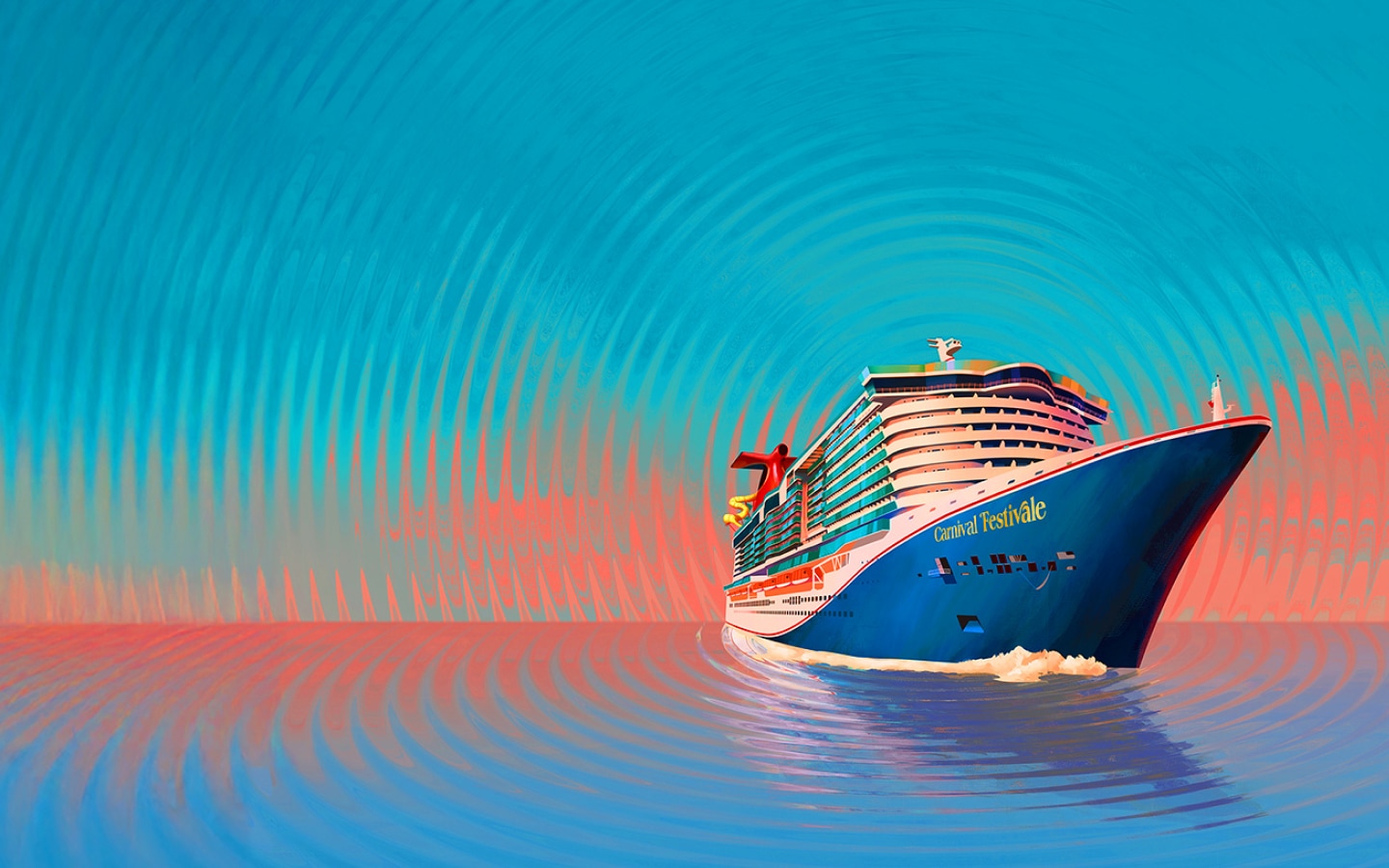 digital rendering of carnival festivale at sea