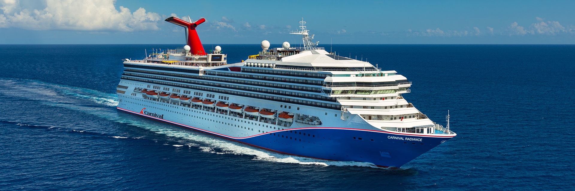 carnival radiance sets sail at sea