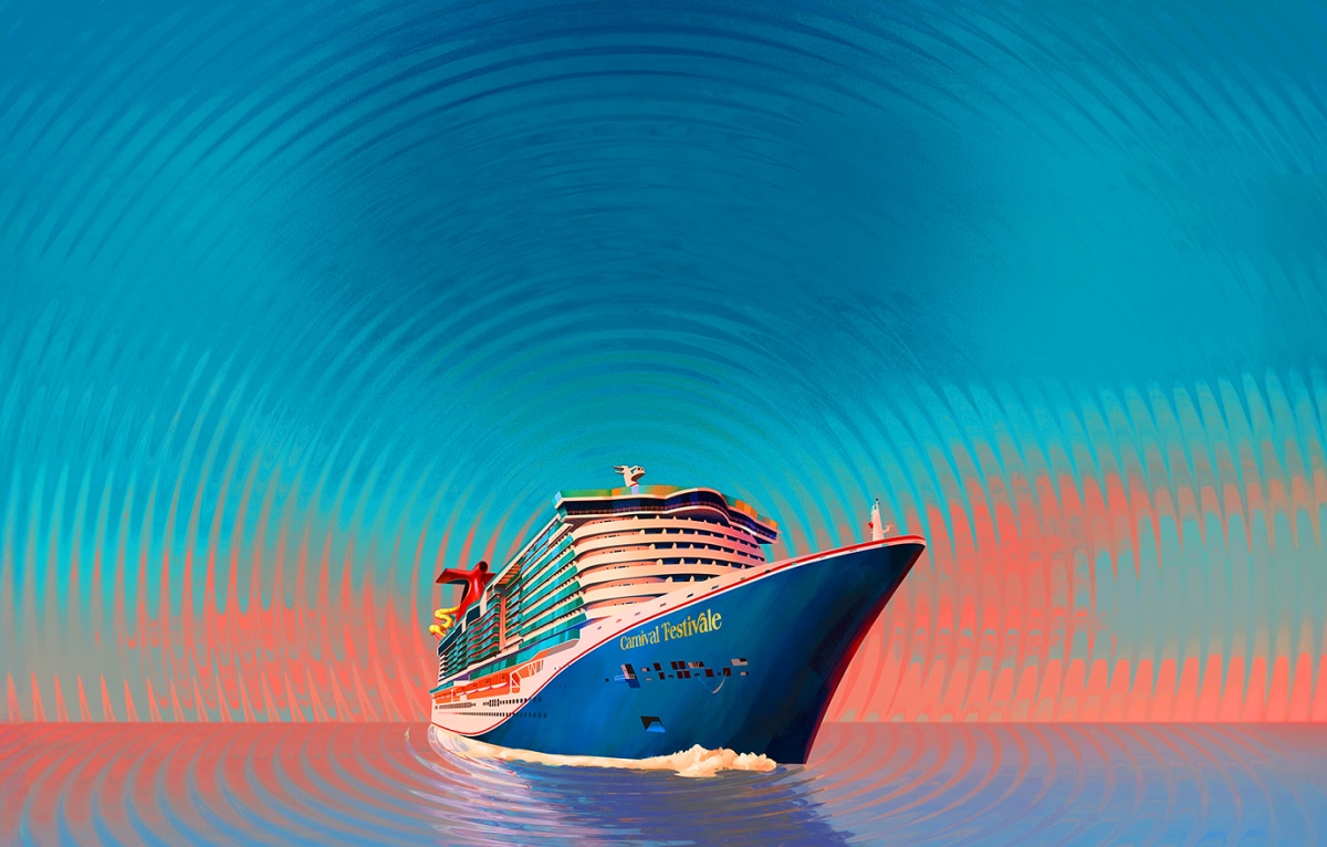 carnival festivale sets sail at sea