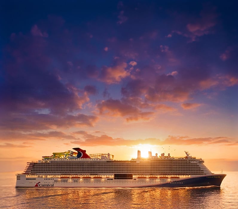 carnival tropicale sets sail at sea