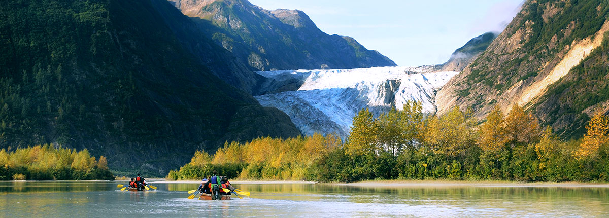 take a canoe tour along the glacier point wilderness safari