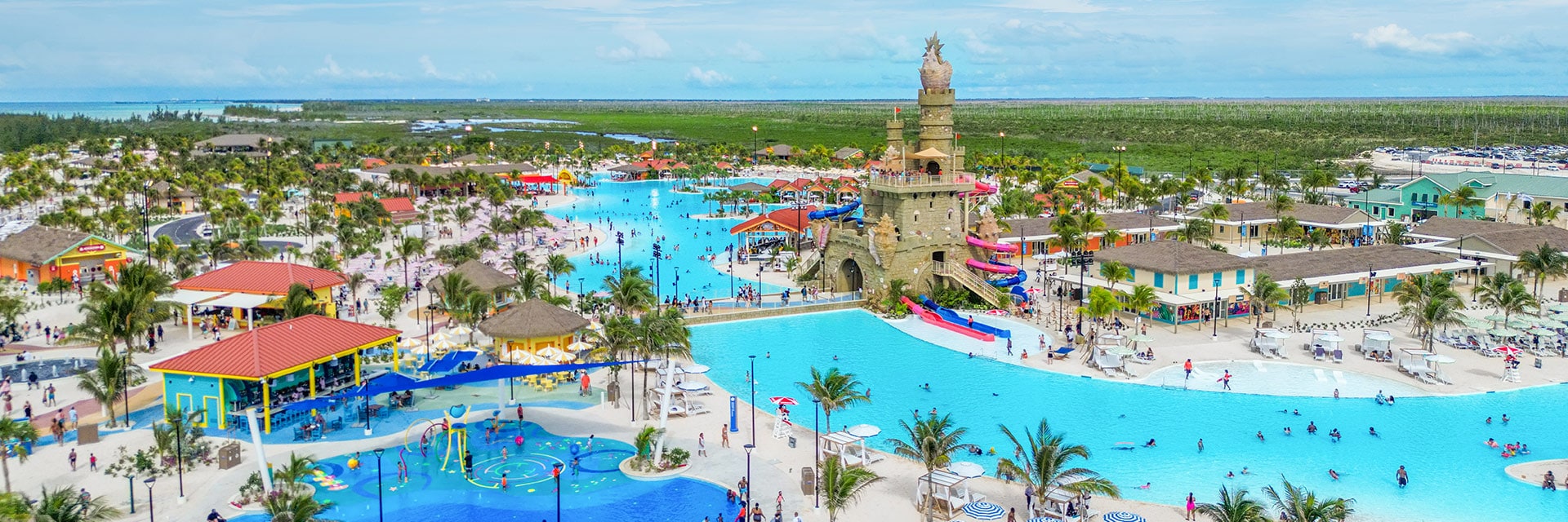 lagoons surround multiple recreational and leisure locations at celebration key