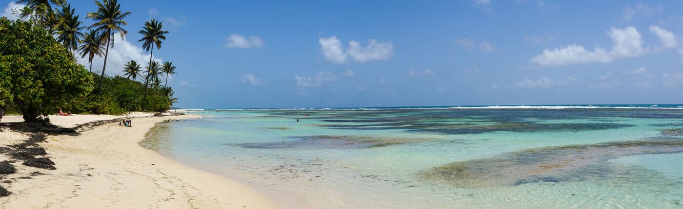 a beautiful beach in guadeloupe, fwi