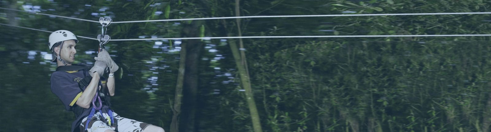Ziplining through the forest canopy in Montego Bay, Jamaica