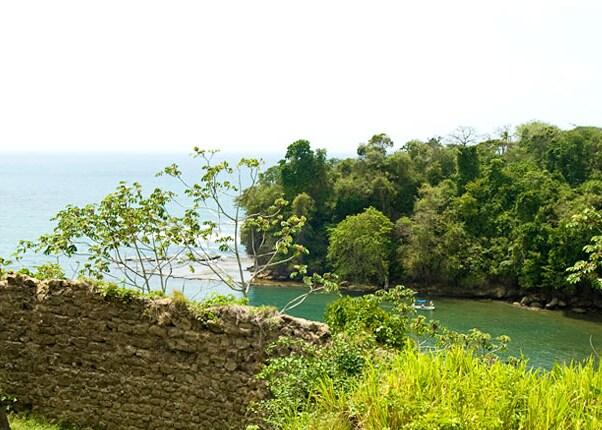 historic building structures along  colon hillside