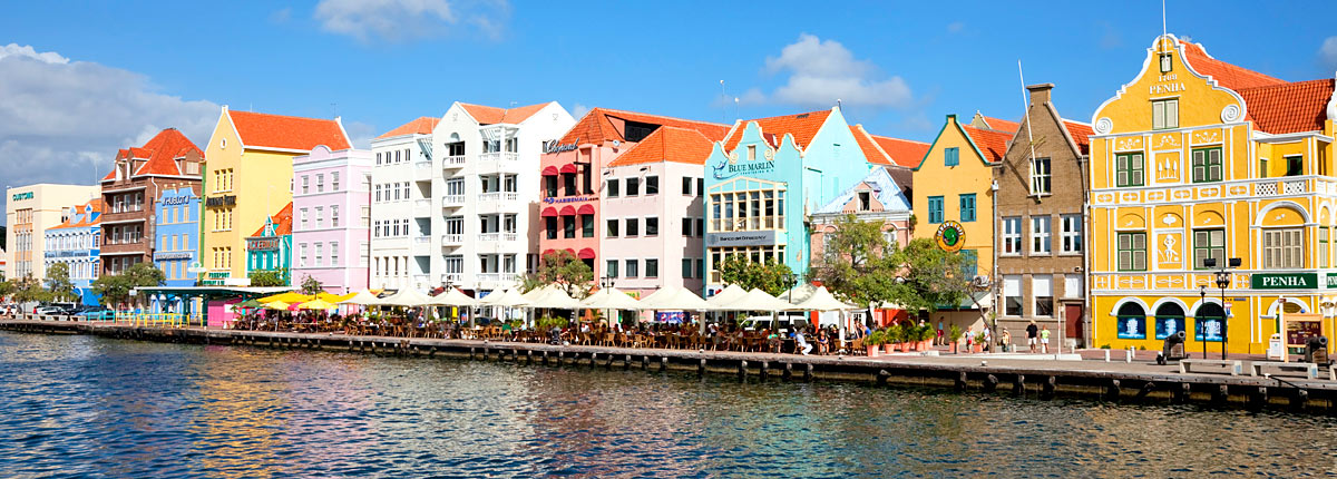 dine and shop along the waterfront of curacao