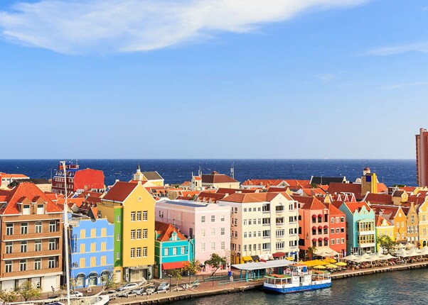 dine and shop along the waterfront of curacao