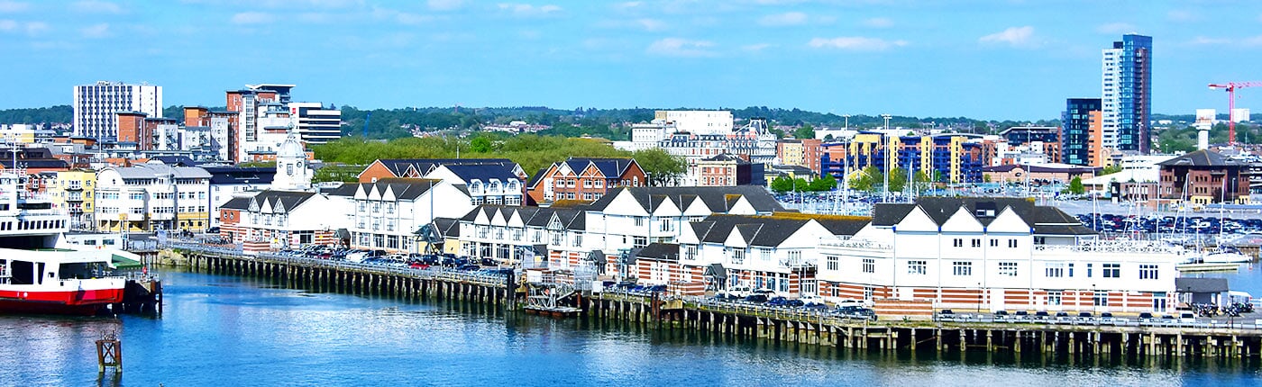 waterway view in southampton, england