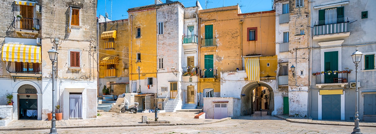 view of the old town in bari, italy