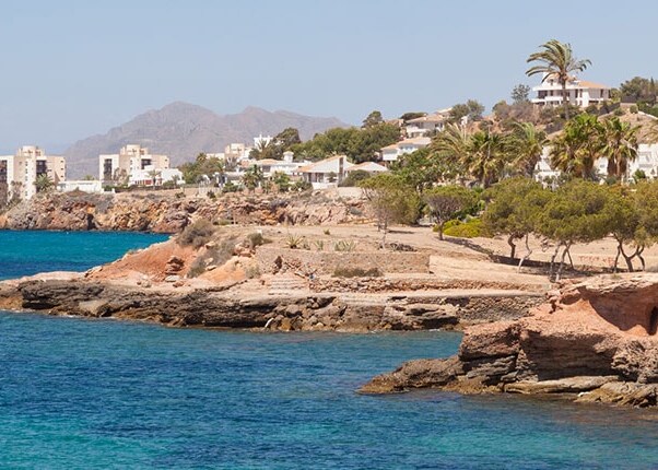 view of the coast in cartagena, spain