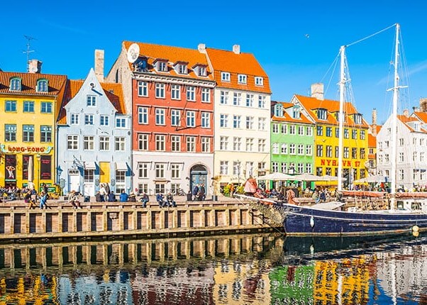 the nyhavn canal in copenhagen, denmark