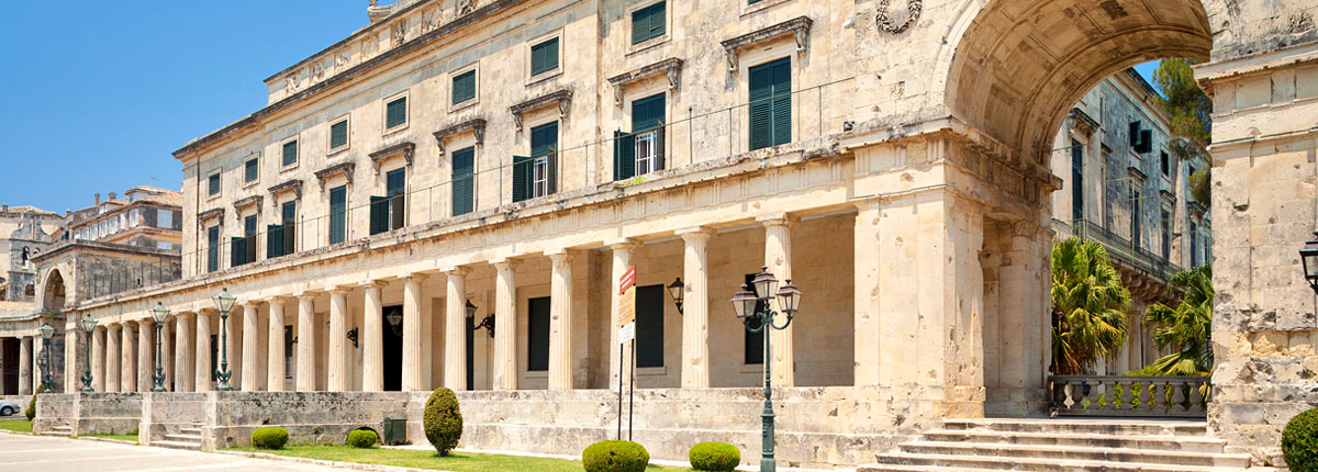 look at the european architecture in corfu
