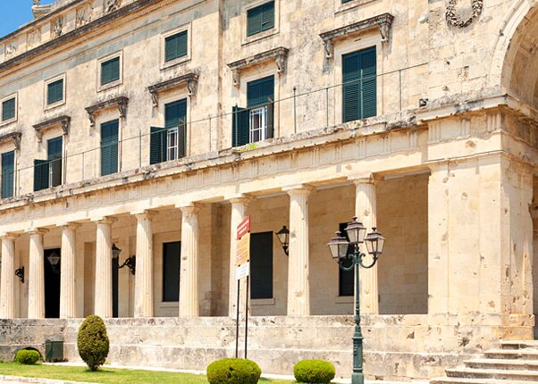 look at the european architecture in corfu