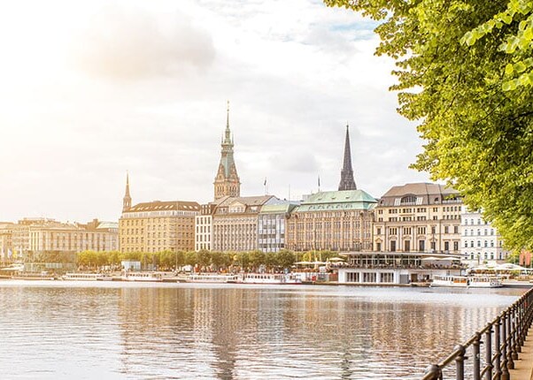view of hamburg in germany