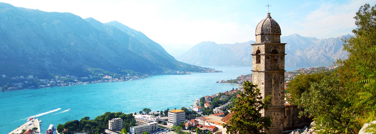 panoramic view of Kotor and the bay