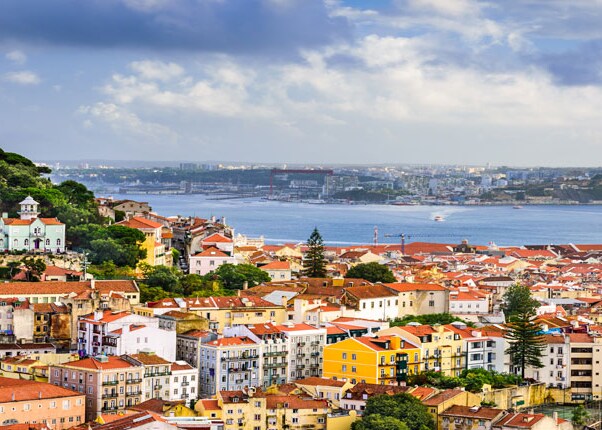 View of the Lisbon, Portugal cityscape