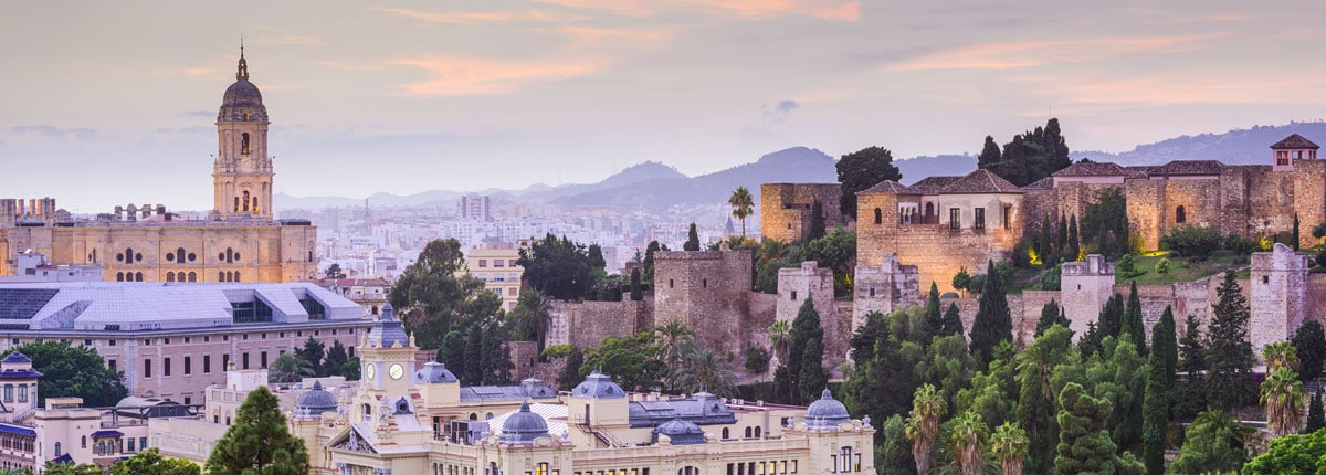 View of Málaga, Spain including the Cathedral of Málaga