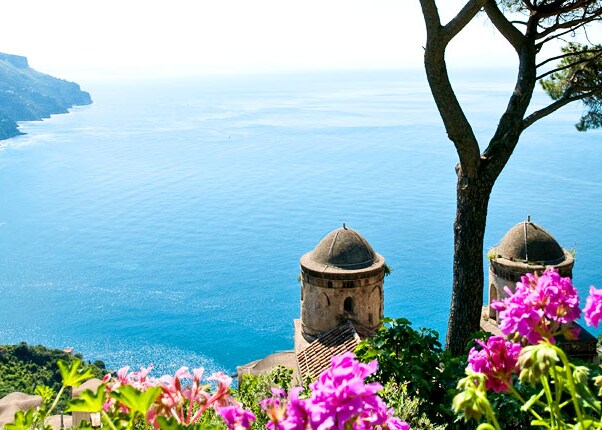 stunning hilltop view of the amalfi coast