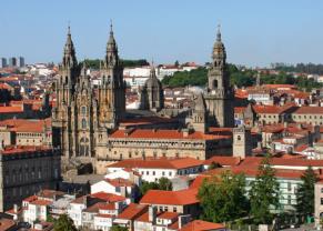 View of the Santiago de Compostela cityscape
