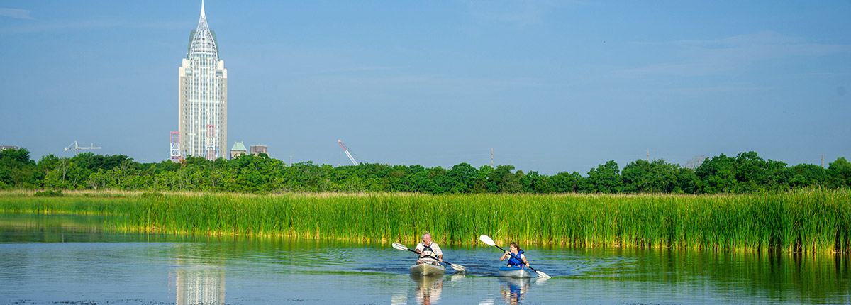 Kayaking in Mobile Bay