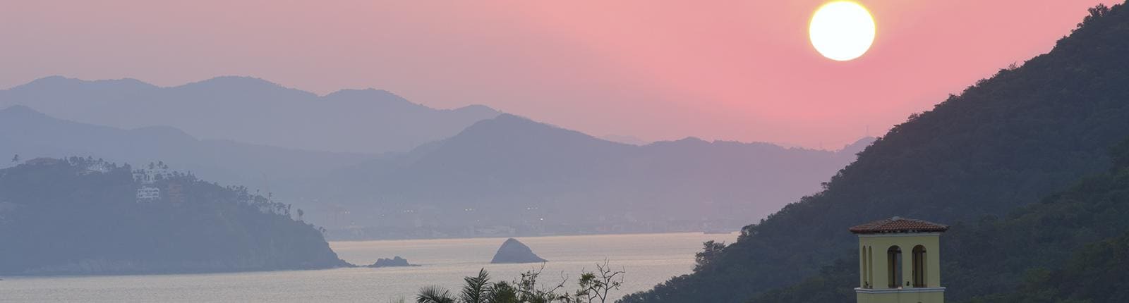 Relaxing view of the mountains of Manzanillo, Mexico