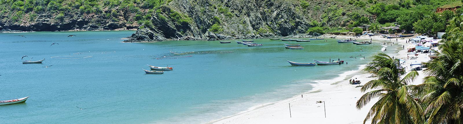 Aerial shot of the beaches on Manzanillo, Mexico