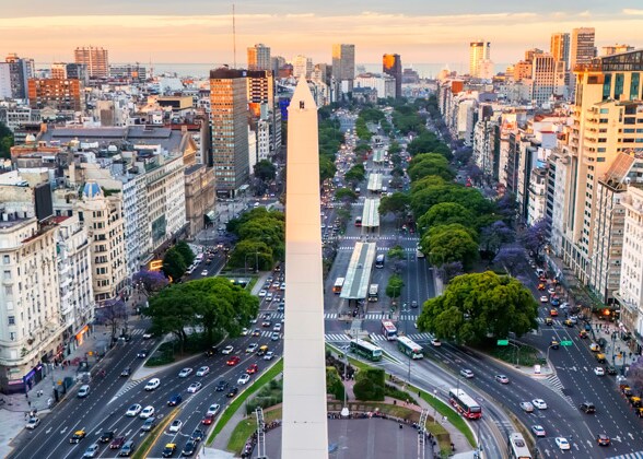 the cityscape and skyscrapers of buenos aires, argentina