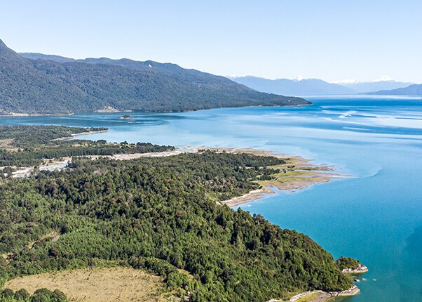 panoramic view of the chilean fjords