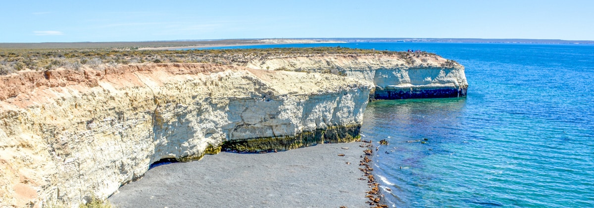 side view of a mountain in puerto madryn, argentina