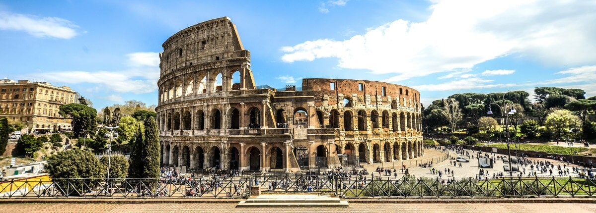view of the colosseum in rome, italy