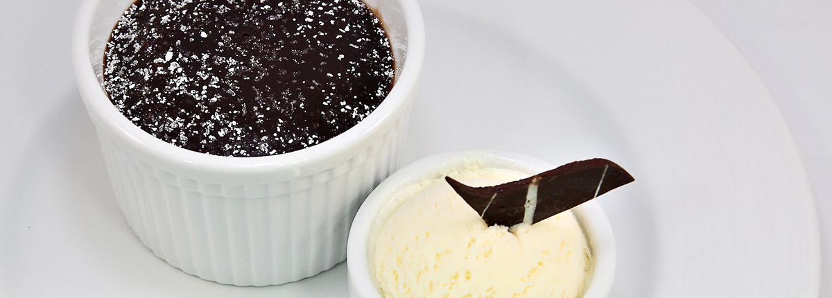 Enjoy Carnival's Warm Chocolate Melting Cake, also available gluten-free.