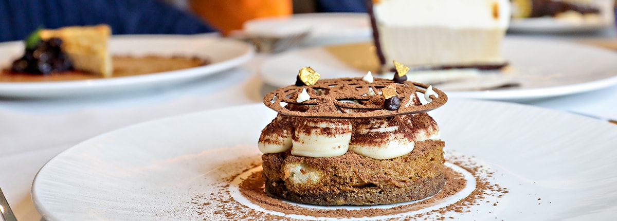 tiramisu and other delicious desserts from trattoria restaurant