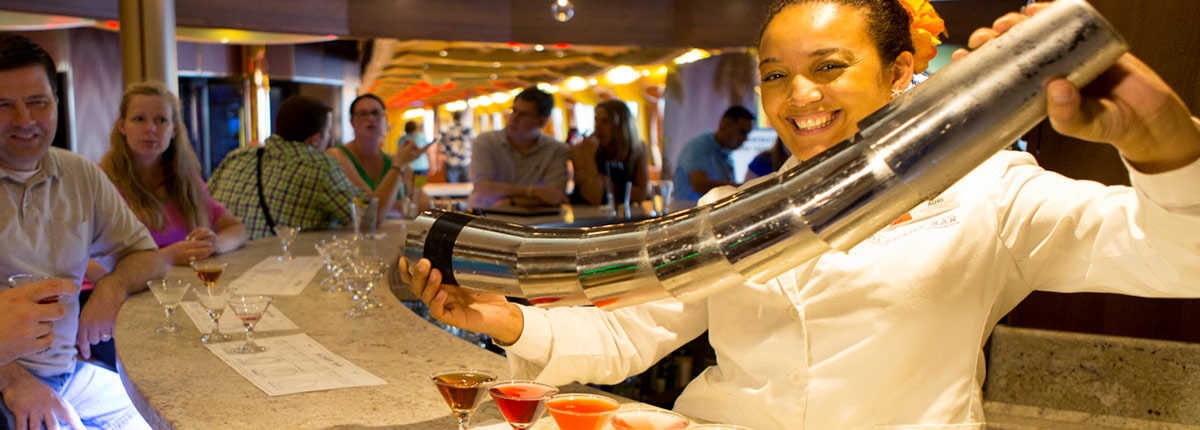 enjoy a martini tasting on carnival cruises