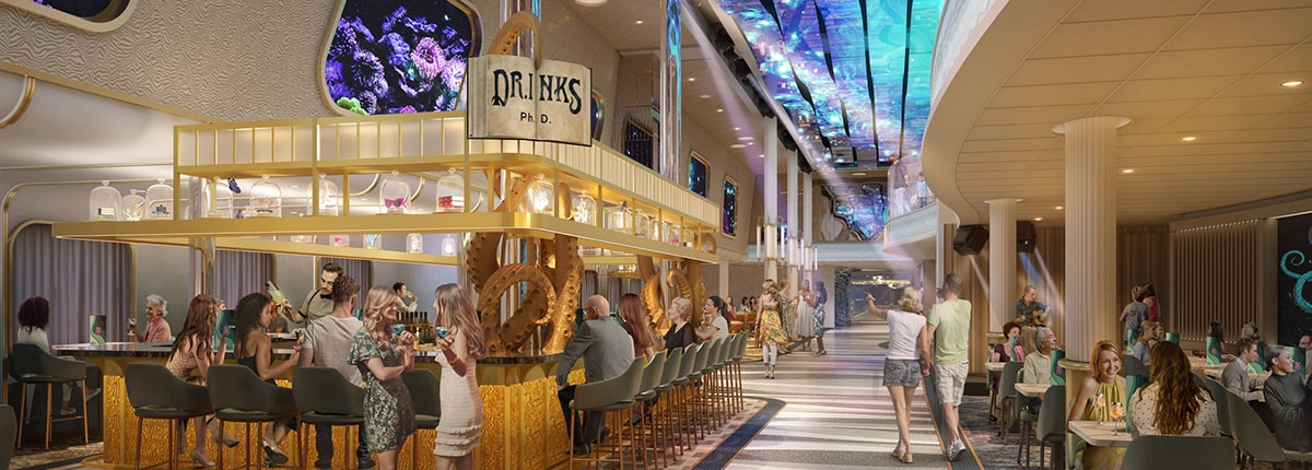 guests enjoying a casual conversation while seated around the bar at dr.inks ph.d.