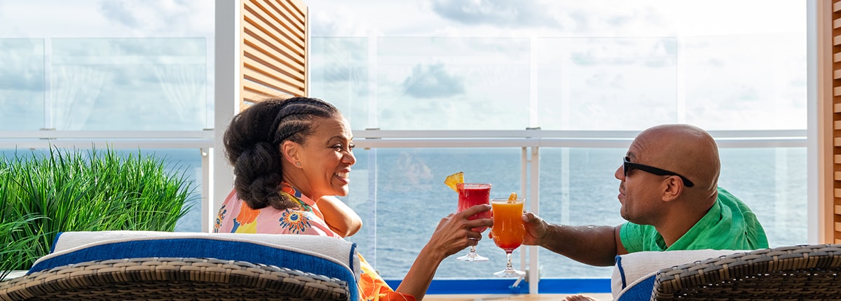 guests relaxing on the loft 19 lounge chairs enjoying a refreshing drink