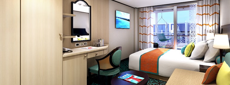 view of the havana cabana stateroom onboard carnival vista