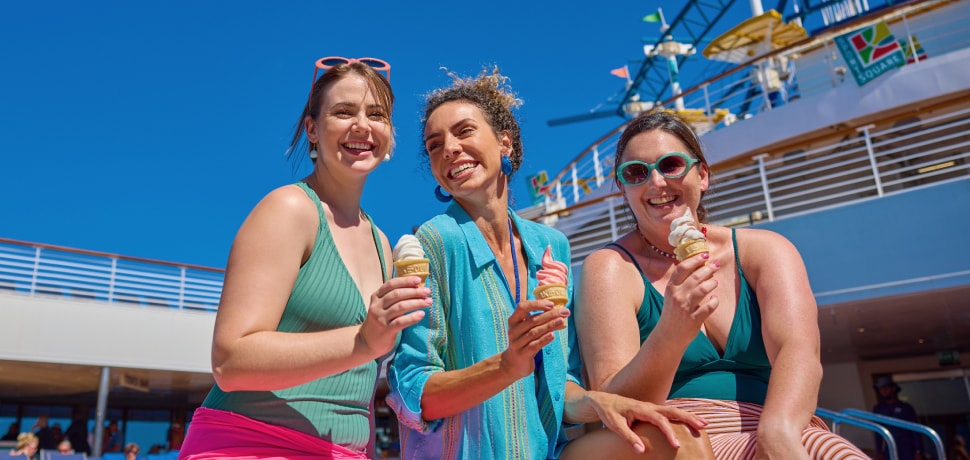 girl friends ice cream