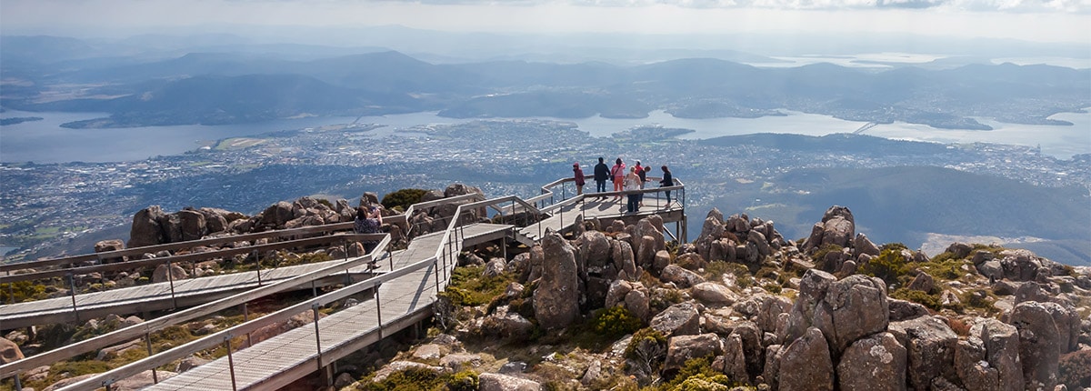 Scenic lookout over Hobart, Australia
