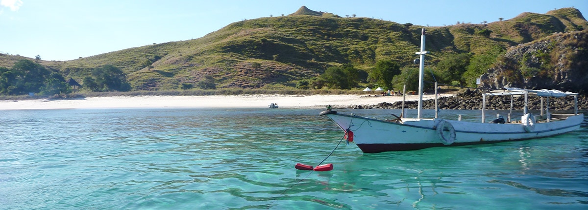 Beachside on Komodo Island, Indonesia