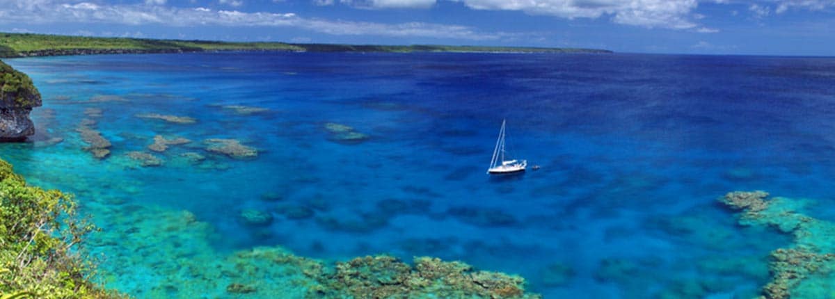 Crystal clear waters around Lifou Isle, New Caledonia