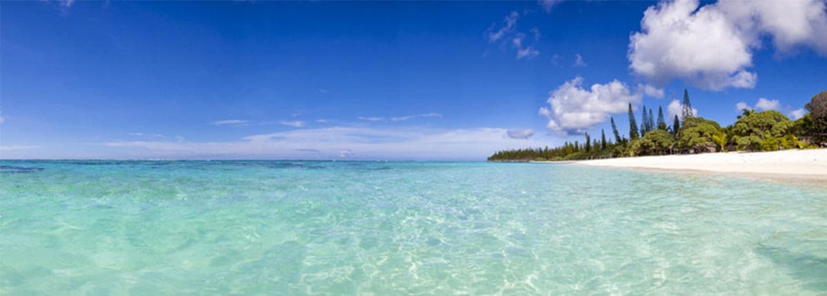 Stunning clear waters of Mare, New Caledonia