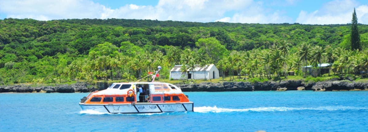 Water shuttle ride to Mare, New Caledonia
